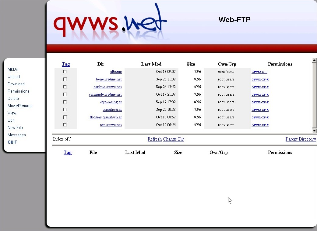 WebFTP Screenshot